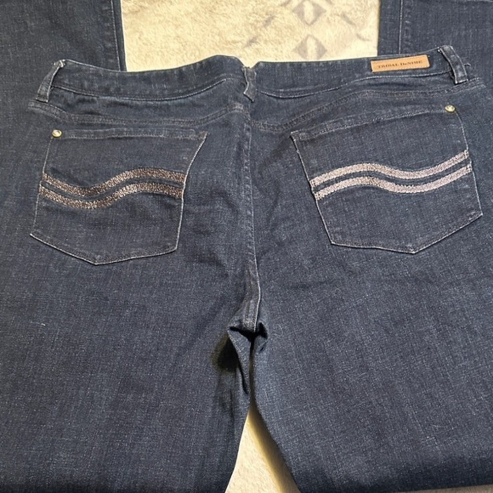 688. Tribal DeNime Floriane Women's slim fit straight Jeans - Dark Blue